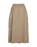 Tan Aline Midi Length Pull On Skirt <span>171310<span>