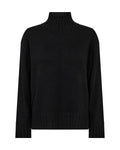 Green Funnel Neck Knit Sweater