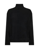Green Funnel Neck Knit Sweater