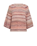 Rose Pink Knitted Stripe Sweater<span>178740<span>