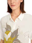 Noble Neutrals Silk Polo Top <span>YC55.02J85<span>