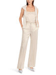 Noble Neutrals Oyster Satin Wide Leg Trousers <span>YC81.20W46<span>