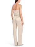 Noble Neutrals Oyster Satin Wide Leg Trousers <span>YC81.20W46<span>