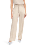 Noble Neutrals Oyster Satin Wide Leg Trousers <span>YC81.20W46<span>