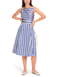 Trip To France Blue Stripe Midi Dress <span>YC21.44W78<span>