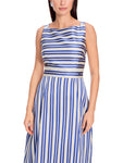 Trip To France Blue Stripe Midi Dress <span>YC21.44W78<span>