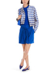 Trip To France Blue Stripe Bomber Jacket <span>YC31.14W78<span>