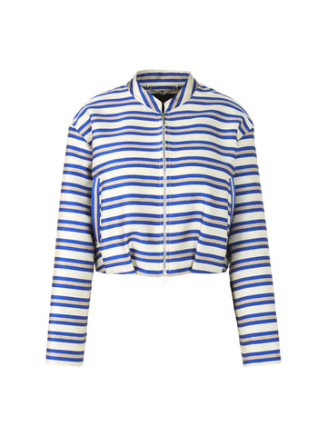 Trip To France Blue Stripe Bomber Jacket <span>YC31.14W78<span>