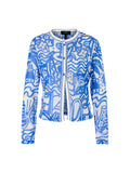 Trip To France Blue Print Mesh Cardigan <span>YC39.07M58<span>