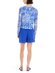 Trip To France Blue Print Mesh Cardigan <span>YC39.07M58<span>