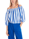 Trip To France Off The Shoulder Stripe Top <span>YC51.43W72<span>