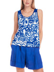 Trip To France Print/Stripe Vest Top <span>YC61.16J33<span>