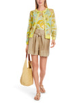 Boho Hike Print Fine Cotton Knit Cardigan <span>YC39.16M28<span>