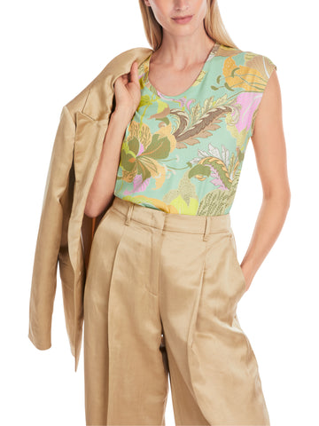 Boho Hike Print Cotton Cap Sleeve Top <span>YC48.23J36<span>