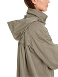 Noble Neutrals Sage Green Ruched Sleeve Pleated Mac <span>YC11.02W38<span>