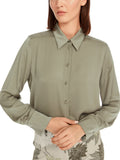 Noble Neutrals Satin Crepe Sage Blouse <span>YC51.12W01<span>