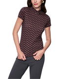 Prairie Muse Print Polo Top <span>AC48.55J11<span>