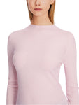 Purple Reign Soft Pink Ribbed Wool/Cashmere Sweater <span>XC41.28M53<span>