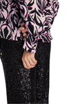 Purple Reign Black/Pink Print Blouse <span>XC51.21W43<span>