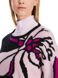 Purple Reign Abstract Bold Flower Design Sweater <span>XC41.30M56<span>