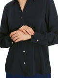 Poetry Motion Navy Satin Shirt <span>XC51.09W08<span>