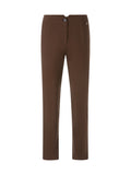 Out Of The Woods Chocolate Stretch Cotton Slim Leg Trousers <span>XC81.22W92<span>