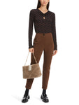 Out Of The Woods Chocolate Stretch Cotton Slim Leg Trousers <span>XC81.22W92<span>