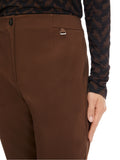 Out Of The Woods Chocolate Stretch Cotton Slim Leg Trousers <span>XC81.22W92<span>