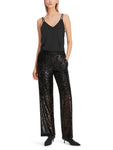 Purple Reign Sequin Wide Leg Pull On 'Washington' Trousers <span>XC81.42J28<span>