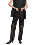 Purple Reign Sequin Wide Leg Pull On 'Washington' Trousers <span>XC81.42J28<span>