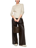 Prettied Up Sand Button Cardigan With Shirt Collar <span>ZC39.04M52<span>