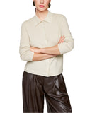 Prettied Up Sand Button Cardigan With Shirt Collar <span>ZC39.04M52<span>