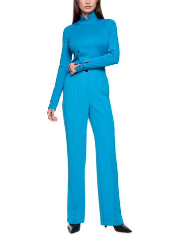 Mystic Plumage Turquoise Cotton Long Sleeve Polo Top <span>ZC48.05 J14<span>