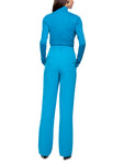 Mystic Plumage Turquoise Cotton Long Sleeve Polo Top <span>ZC48.05 J14<span>