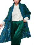 Mystic Plumage Long Knit Feather Print Coat <span>ZC11.16M63<span>