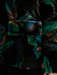 Mystic Plumage Feather Print Fitted Velvet Jacket <span>ZC34.19W79<span>