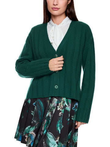 Mystic Plumage Bottle Green Ribbed Cardigan <span>ZC39.15M69<span>