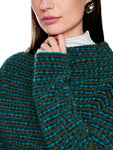 Mystic Plumage Turquoise Stripe Sweater <span>ZC41.52M64<span>