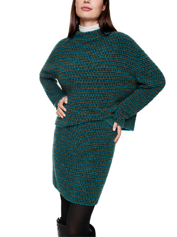 Mystic Plumage Turquoise Stripe Sweater <span>ZC41.52M64<span>