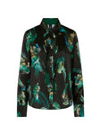 Mystic Plumage Feather Print Silk Blouse <span>ZC51.29W81<span>