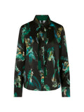Mystic Plumage Feather Print Silk Blouse <span>ZC51.29W81<span>