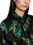 Mystic Plumage Feather Print Silk Blouse <span>ZC51.29W81<span>
