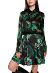 Mystic Plumage Feather Print Silk Blouse <span>ZC51.29W81<span>