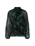 Mystic Plumage Feather Print Chiffon Blouse <span>ZC51.32W82<span>