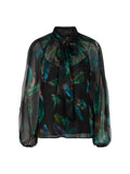 Mystic Plumage Feather Print Chiffon Blouse <span>ZC51.32W82<span>