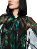 Mystic Plumage Feather Print Chiffon Blouse <span>ZC51.32W82<span>