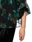 Mystic Plumage Feather Print Chiffon Blouse <span>ZC51.32W82<span>