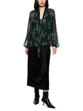 Mystic Plumage Feather Print Chiffon Blouse <span>ZC51.32W82<span>