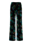 Mystic Plumage Warri Feather Print Velvet Trousers <span>ZC81.30W79<span>