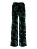 Mystic Plumage Warri Feather Print Velvet Trousers <span>ZC81.30W79<span>
